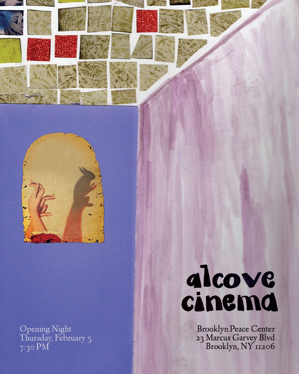 Alcove Cinema opening night poster, February 5 2026